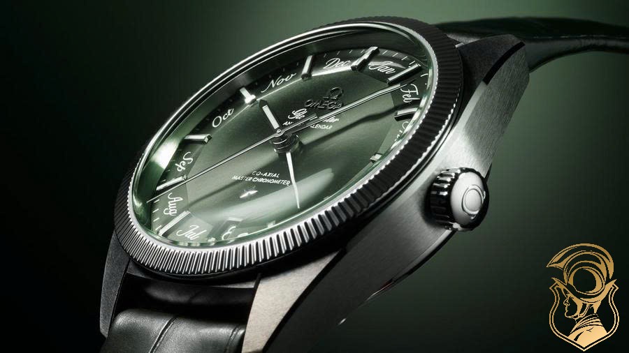 đồng hồ Omega màu xanh cẩm thạch